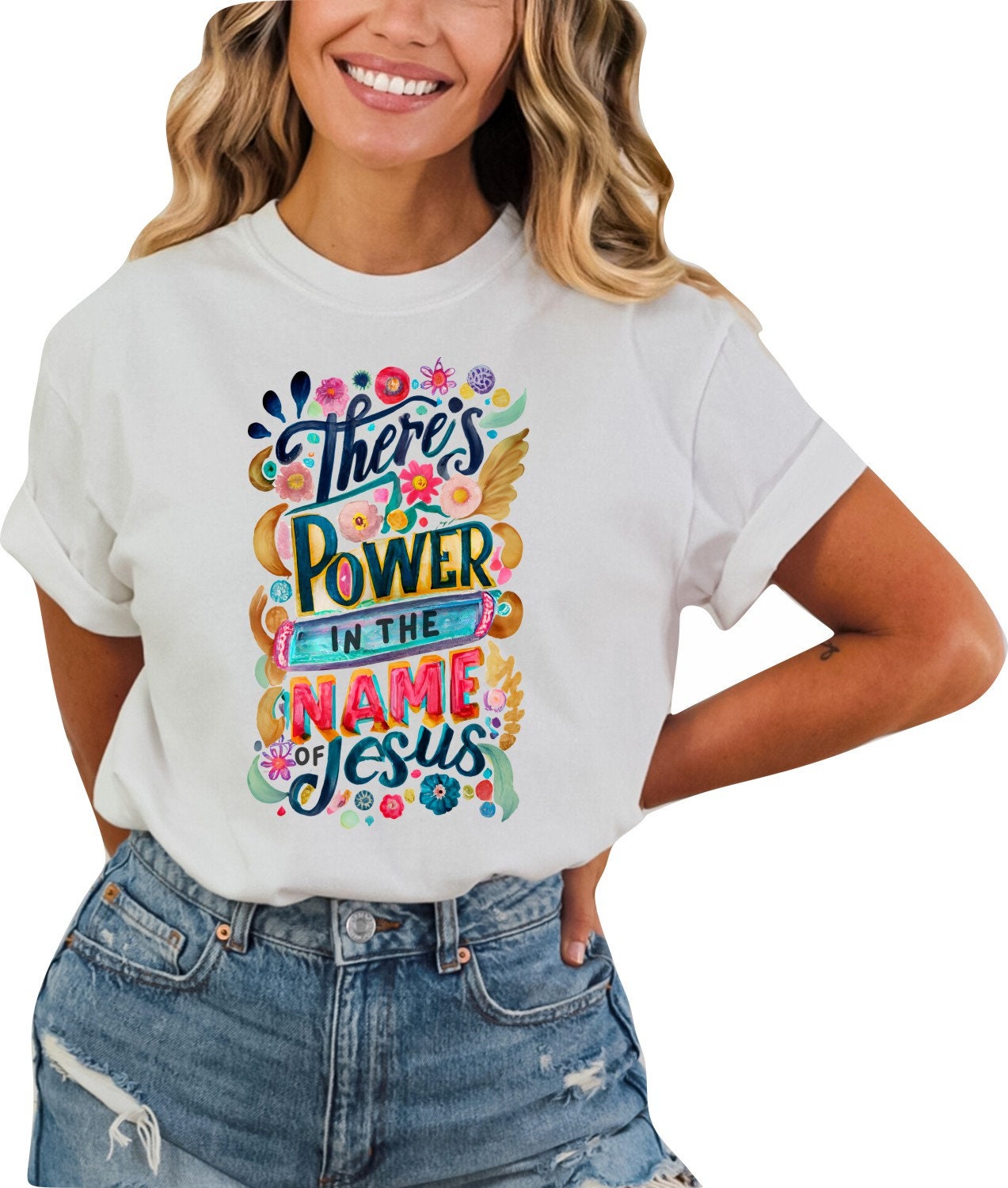 Christian Mother's Day Shirt Mothers Day TShirt Religious Mothers Day Gift Christian Mom Shirt There is Power in the Name of Jesus Shirt