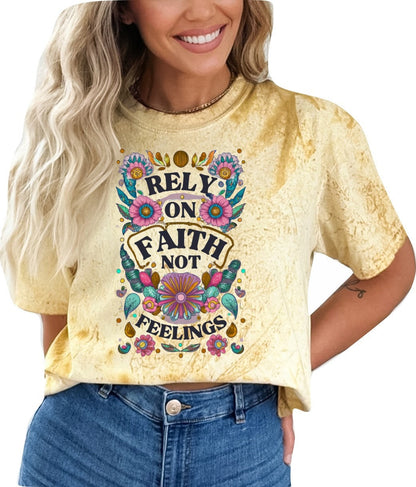 Christian Mother's Day Shirt Mothers Day TShirt Religious Mothers Day Gift Christian Mom Shirt Rely on Faith Not Feelings Shirt