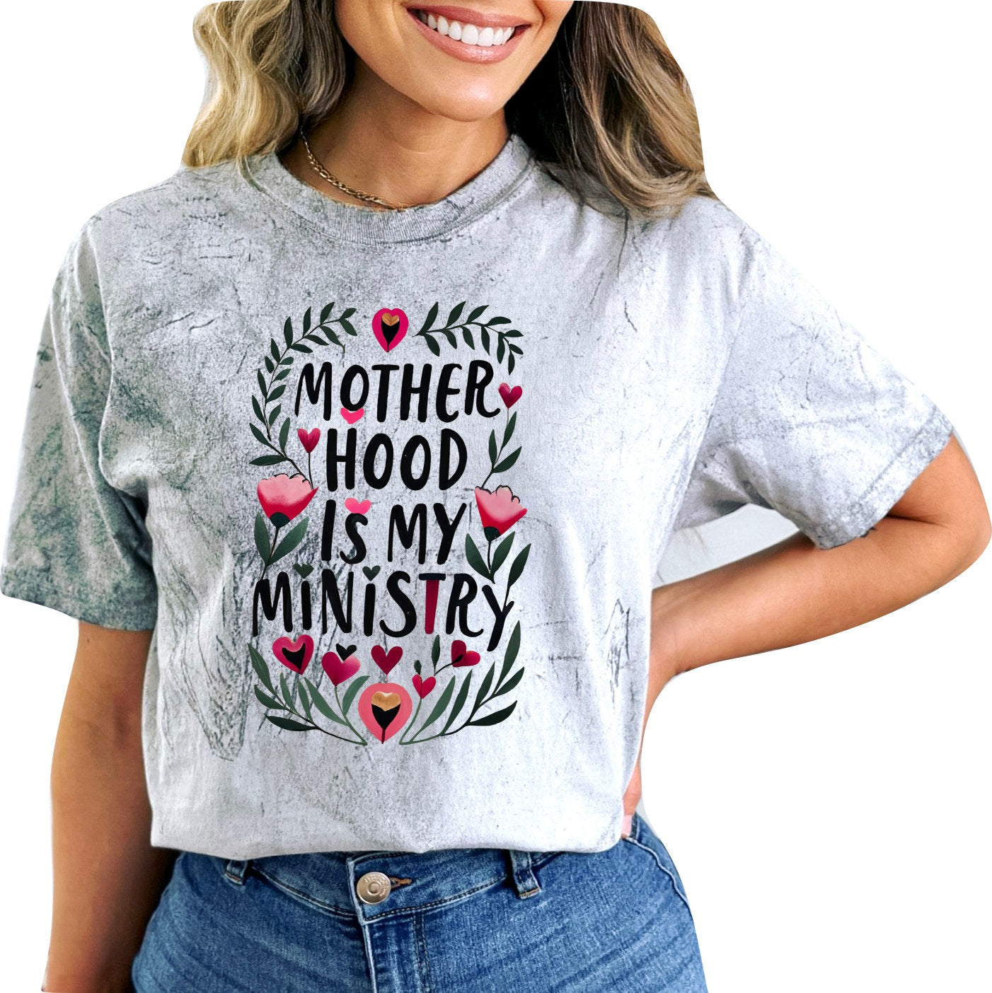 Mothers Day Shirt Christian Mother's Day Shirt Mothers Day TShirt Religious Mothers Day Gift Shirt Motherhood is My Ministry Floral Shirt