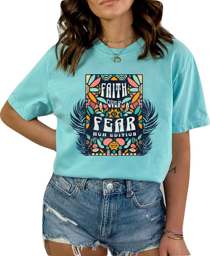 Mothers Day Shirt Christian Mother's Day Shirt Mothers Day TShirt Religious Mothers Day Gift Shirt Faith over Fear Mom Edition Shirt