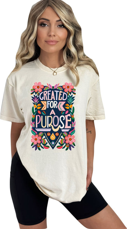 Mothers Day Shirt Christian Mother's Day Shirt Mothers Day TShirt Religious Mothers Day Gift Shirt Created for a Purpose Pastel Shirt