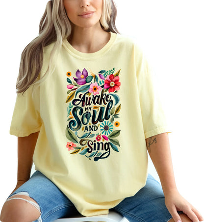 Mothers Day Shirt Christian Mother's Day Shirt Mothers Day TShirt Religious Mothers Day Gift Shirt Awake My Soul and Sing Shirt