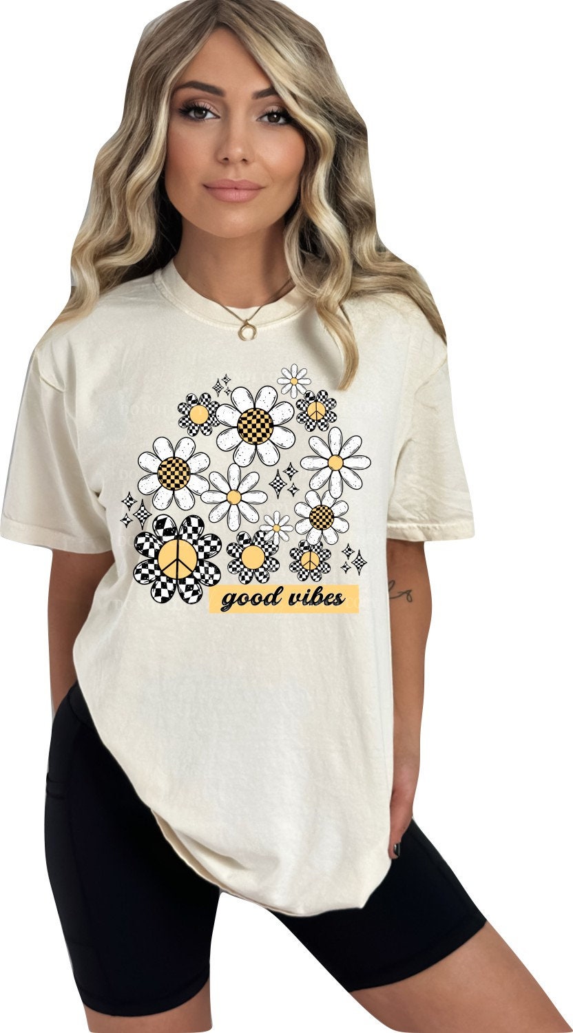 Good Vibese Flowers Tshirt Flower Shirt Garden Shirt Flower Lover Shirt Wild Flowers Shirt Floral Tshirt Floral Shirt Sunflowers Shirt