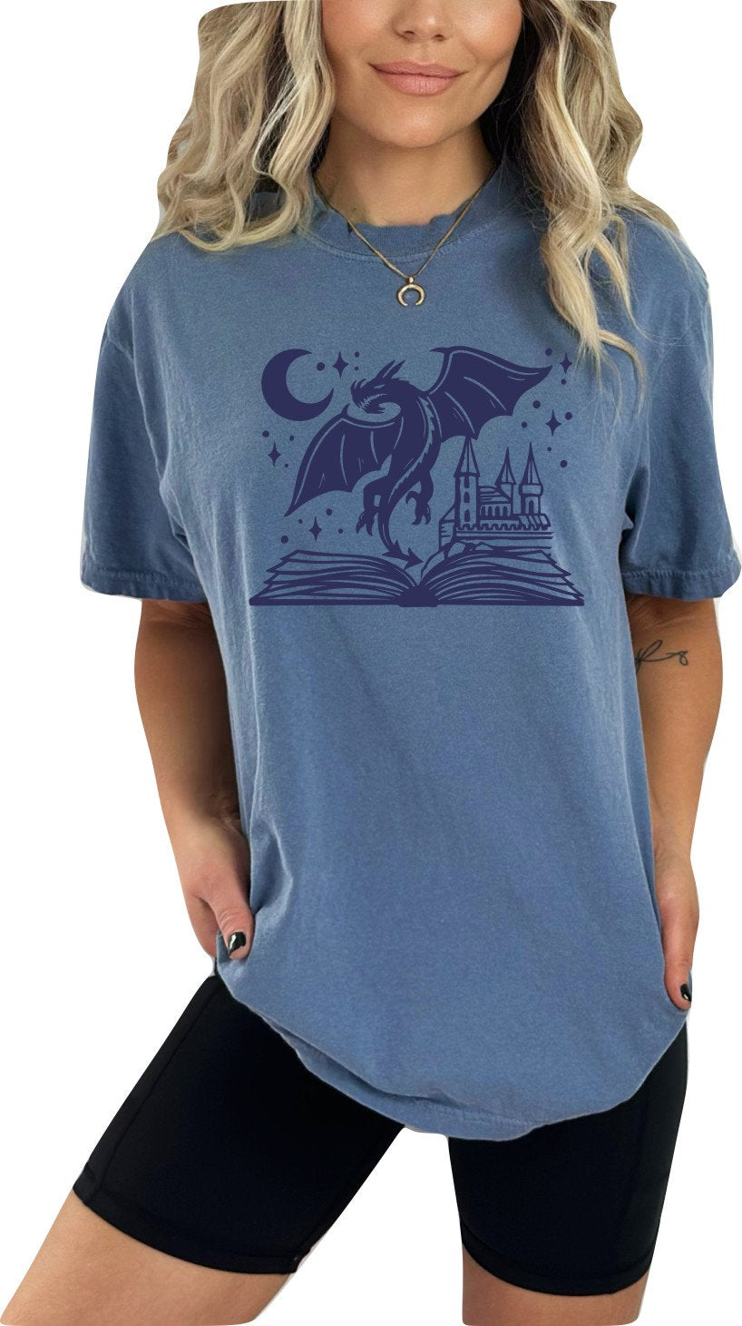 Book shirt Book Lover TShirt Women Reading Shirts Book Club Shirt book shirt for women reading shirt Book gift Dragon Book Shirt