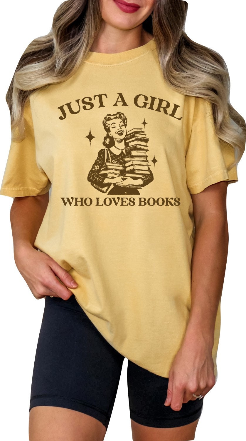 Book shirt Book Lover TShirt women Reading Shirts Book Club book shirt for women reading shirt Book gift Just a Girl who Loves Books Shirt