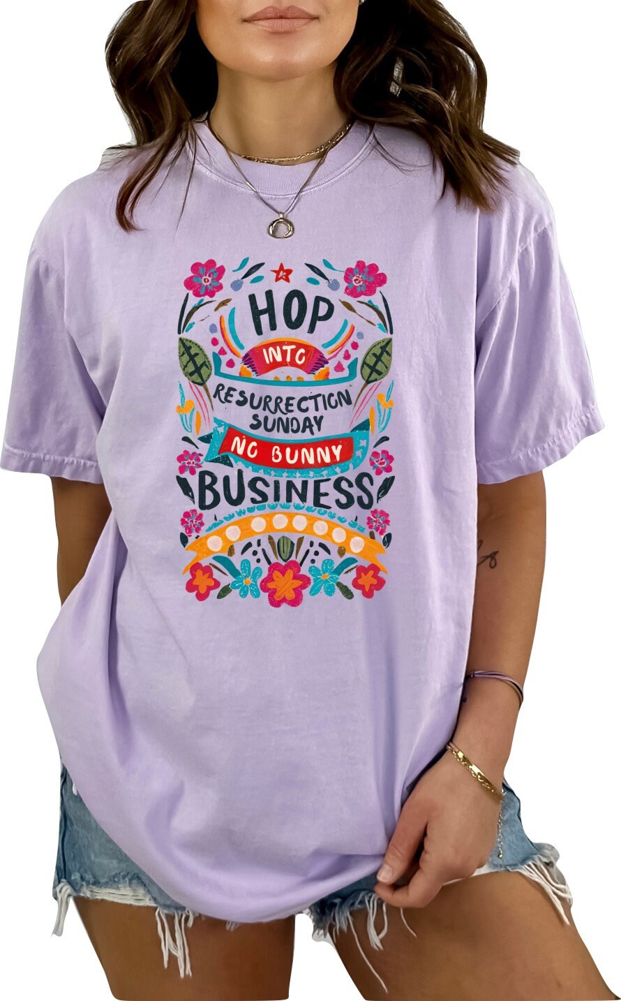 Christian Shirts Boho Christian Shirt Religious Shirt Christian T Shirts Bible Verse Shirt Hop Into Resurrection Day No Bunny Business Shirt