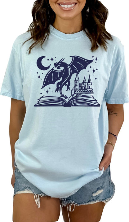 Book shirt Book Lover TShirt Women Reading Shirts Book Club Shirt book shirt for women reading shirt Book gift Dragon Book Shirt