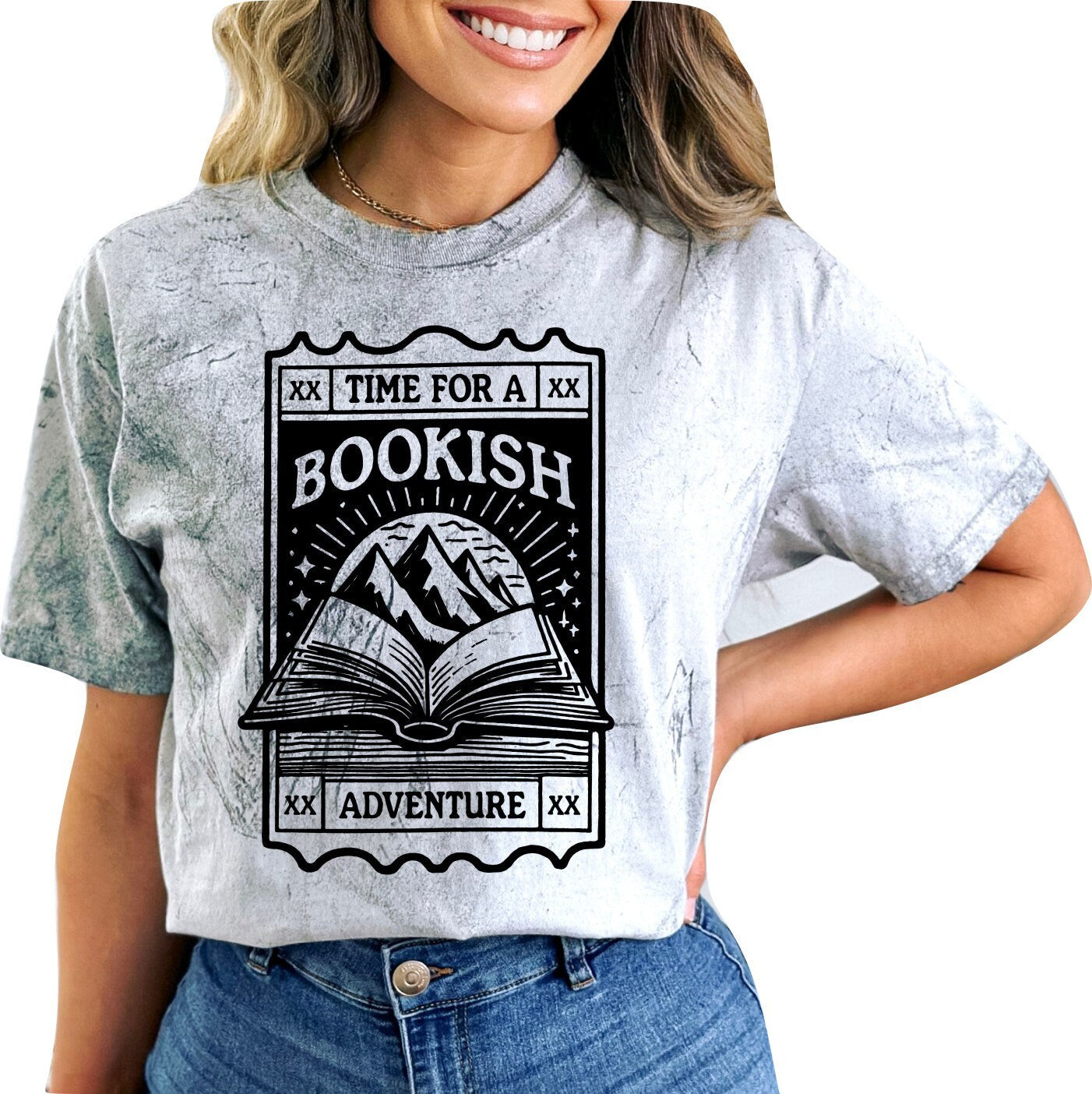 Book shirt Book Lover TShirt women Reading Shirts Book Club book shirt for women reading shirt Book gift Time for a bookish adventure Shirt