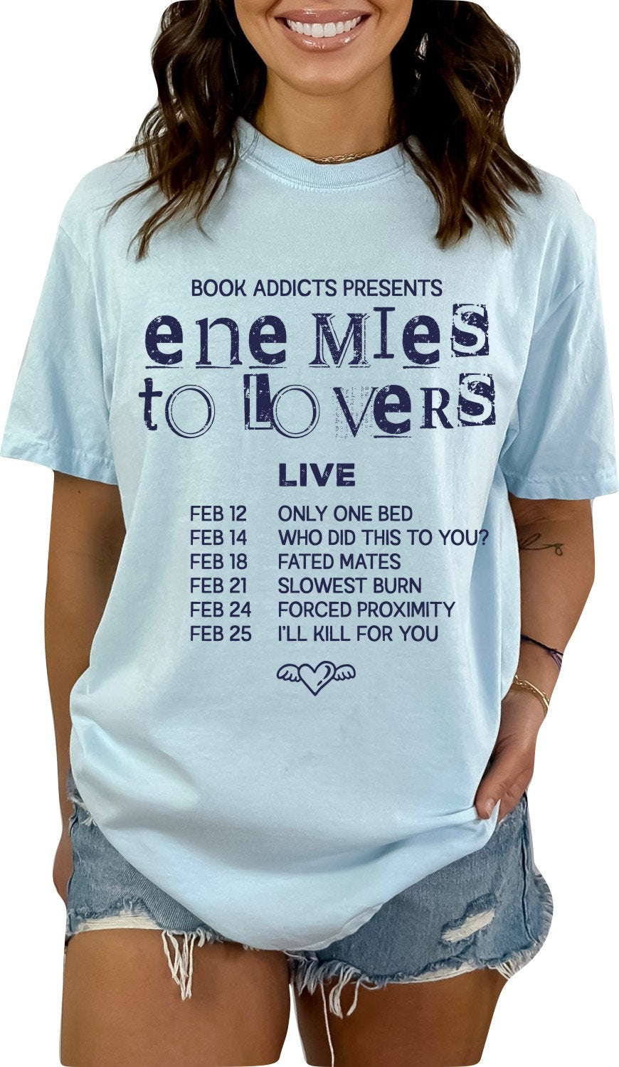 Book shirt Book Lover TShirt Women Reading Shirts Book Club Shirt book shirt for women reading shirt Book gift Enemies to Lovers Book Shirt