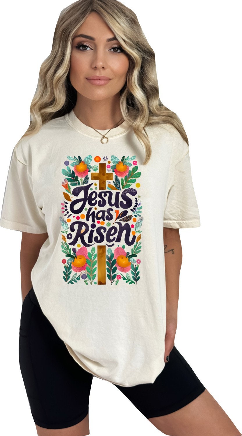 Christian Shirts Boho Christian Shirt Religious Tshirt Christian T Shirts Bible Verse Shirt Jesus Has Risen Floral Shirt