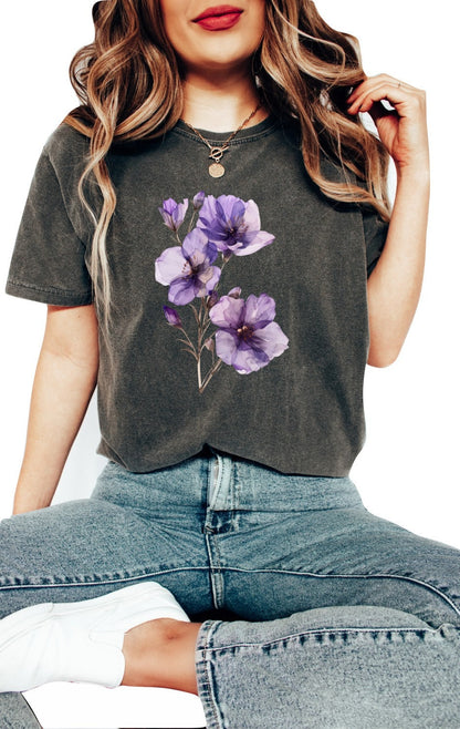 Wildflowers Tshirt Flower Shirt Garden Lover Shirt Flower Lover Shirt Wild Flowers Shirt Floral Tshirt Purple Flowers Watercolor Shirt