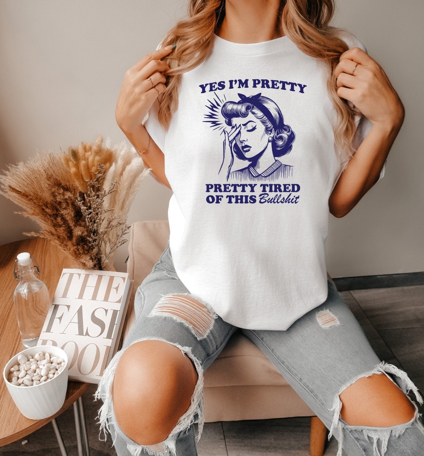 Yes I'm Pretty Pretty Tired of This Bullshit Shirt Funny TShirt Sarcastic T-Shirt Overstimulated Shirt Mental Health Shirt