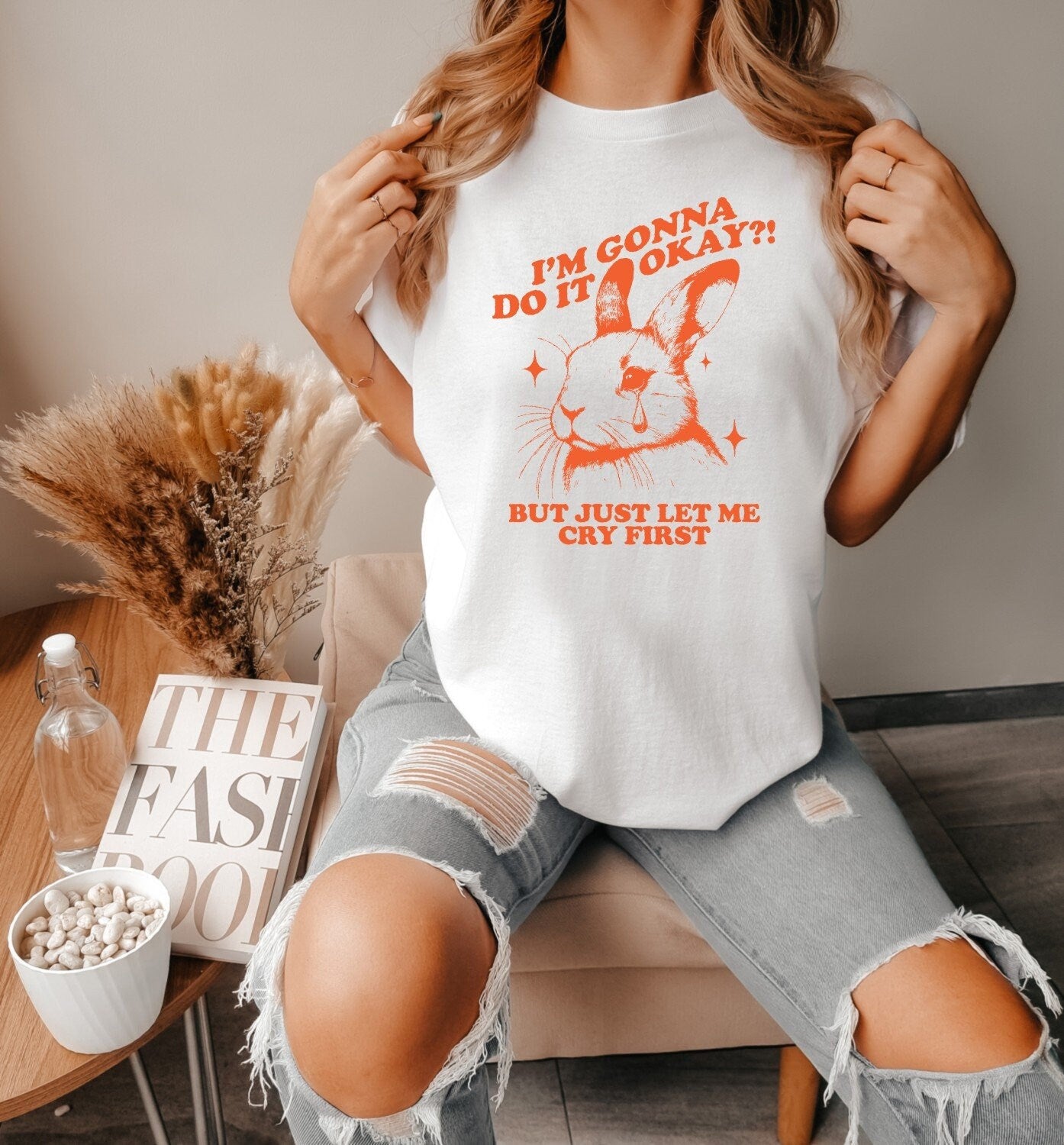 I'm Gonna Do it ok?! But Just Let me Cry First Shirt Funny TShirt Sarcastic T-Shirt Overstimulated Shirt Mental Health Shirt Funny Cat Shirt