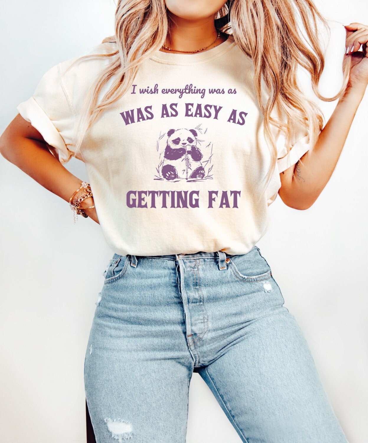 I Wish Everything was as Easy as Getting Fat Shirt Sarcastic T-Shirt Retro Shirt Vintage Shirt Trendy Shirt Mental Health Shirt