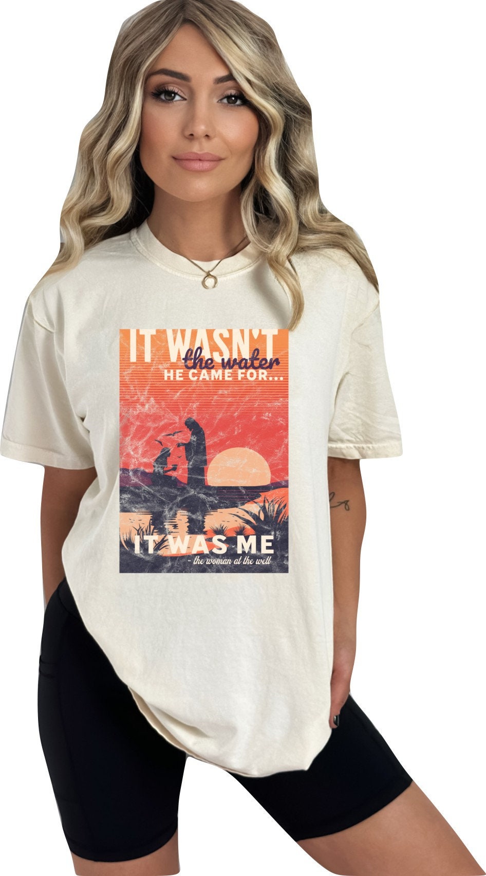 Christian Shirts Boho Christian Shirt Religious Tshirt Christian T Shirts Bible Verse Shirt It Wasn't the Water He Came for It Was Me Shirt