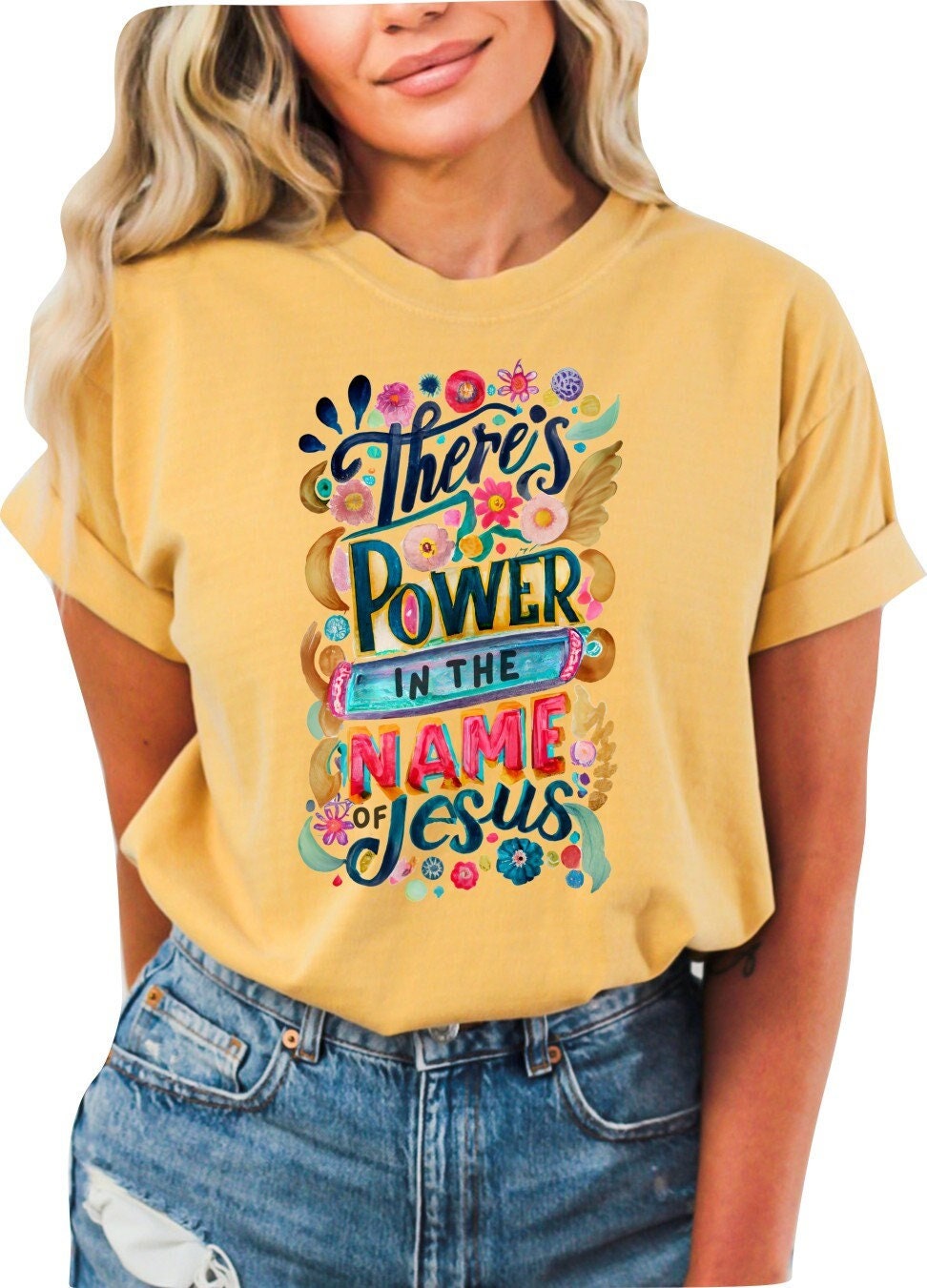 Christian Mother's Day Shirt Mothers Day TShirt Religious Mothers Day Gift Christian Mom Shirt There is Power in the Name of Jesus Shirt