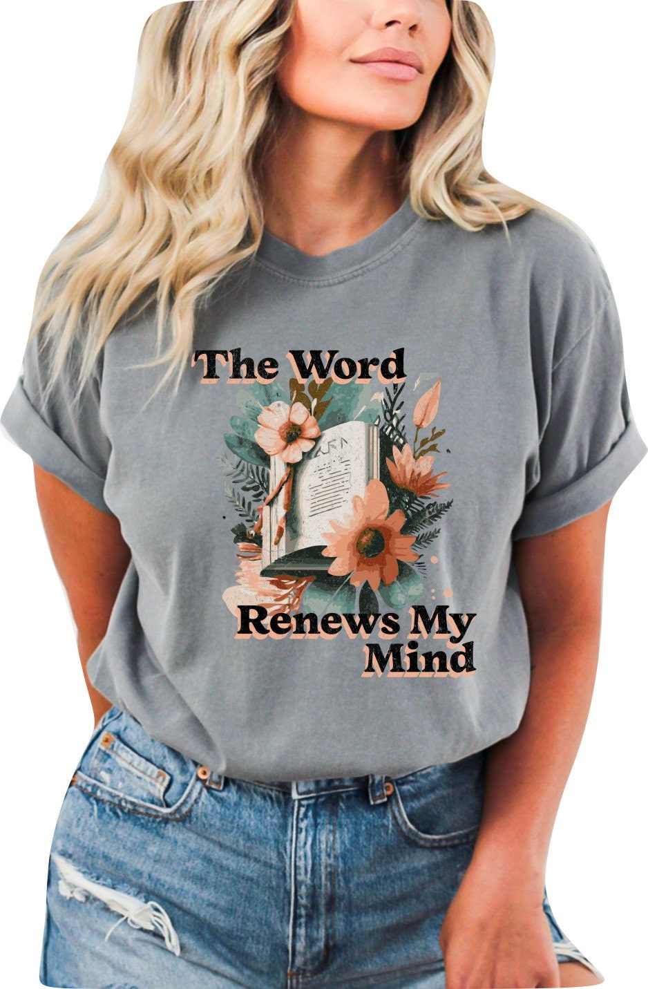 Christian Shirts Boho Christian Shirt Religious Tshirt Christian T Shirts Bible Verse Shirt The Word Renews My Mind