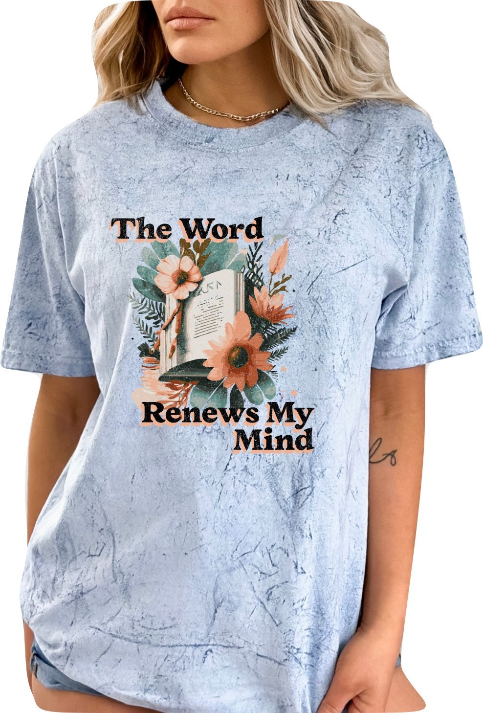 Christian Shirts Boho Christian Shirt Religious Tshirt Christian T Shirts Bible Verse Shirt The Word Renews My Mind