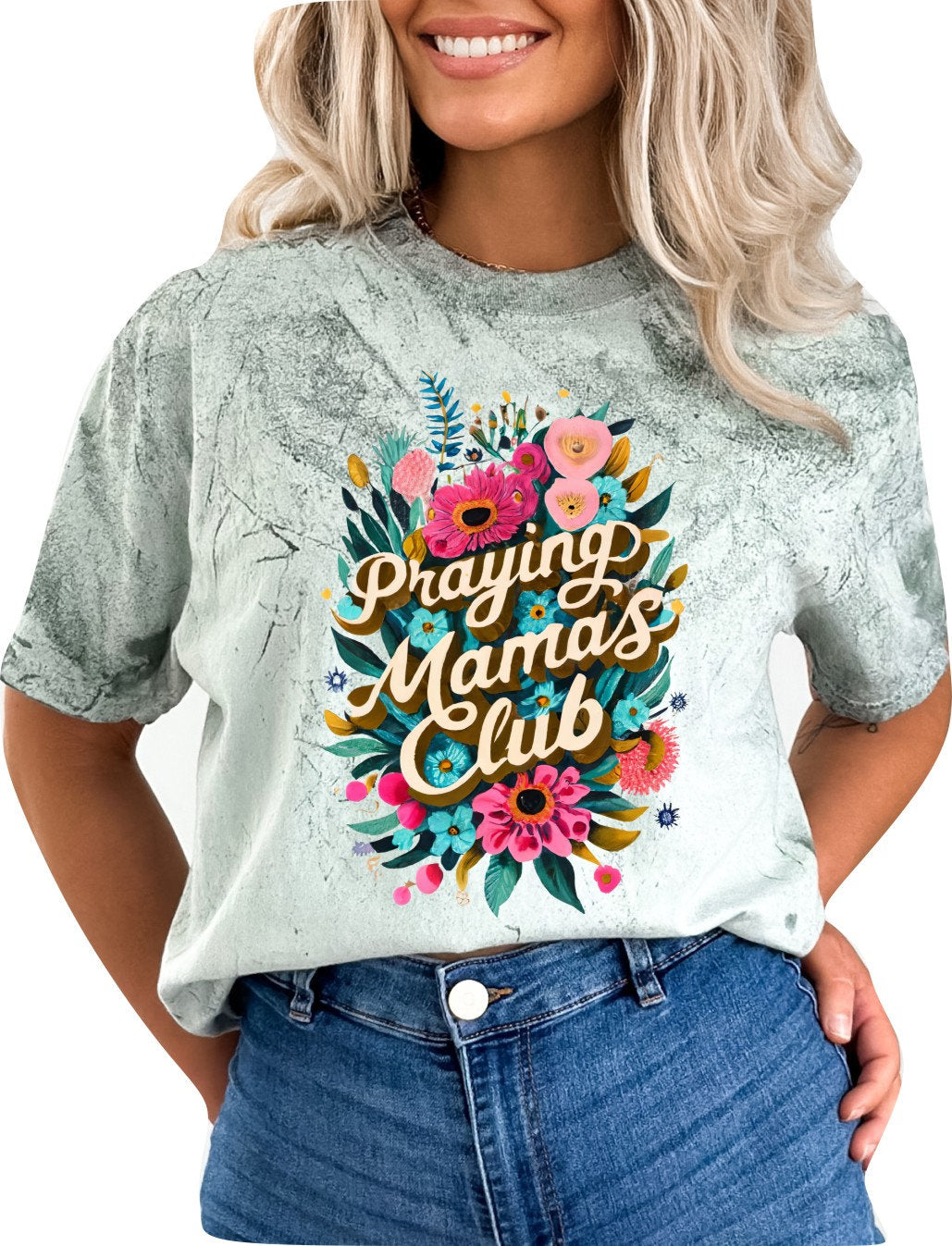 Mothers Day Shirt Christian Mother's Day Shirt Mothers Day TShirt Religious Mothers Day Gift Christian Mom Shirt Praying Mamas Club Floral