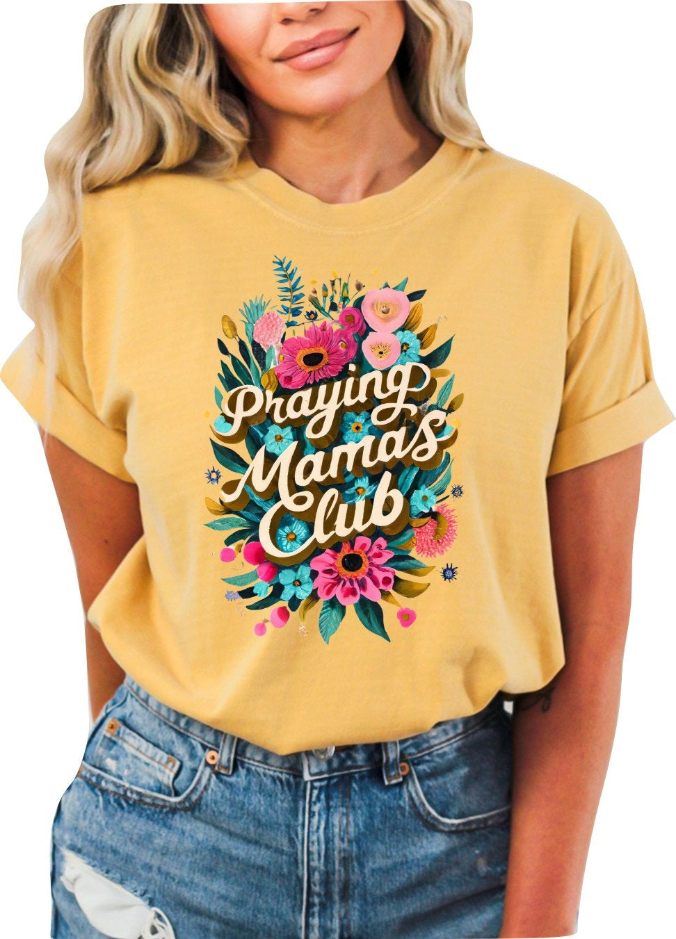 Mothers Day Shirt Christian Mother's Day Shirt Mothers Day TShirt Religious Mothers Day Gift Christian Mom Shirt Praying Mamas Club Floral