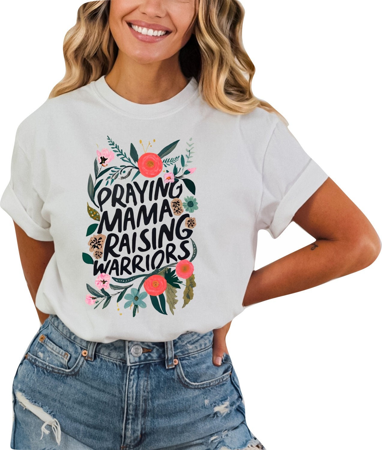 Mothers Day Shirt Christian Mothers Day Shirt Mothers Day TShirt Religious Mother Day Gift Christian Mom Shirt Praying Mama Raising Warriors