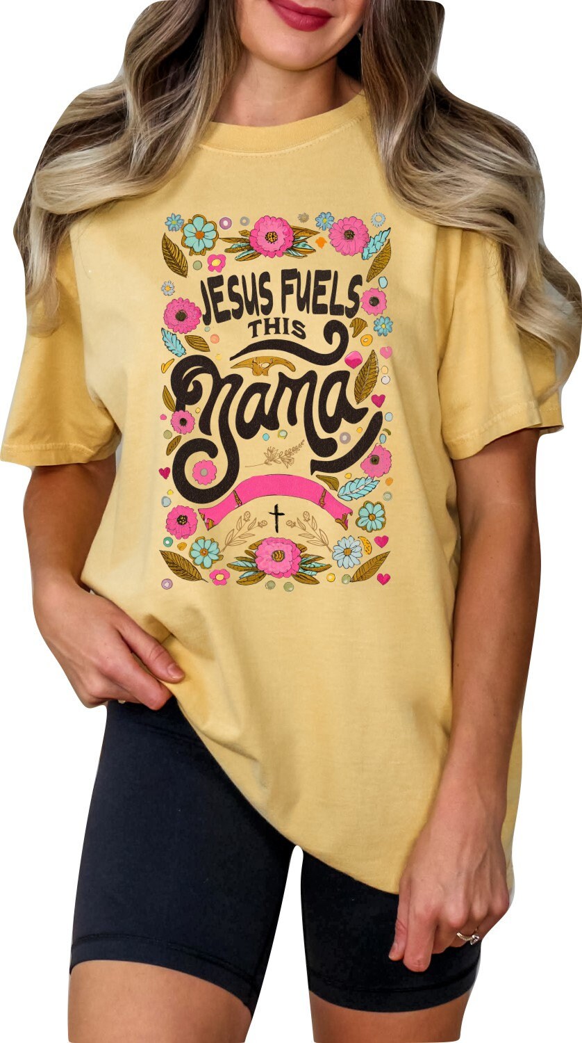 Mothers Day Shirt Christian Mother's Day Shirt Mothers Day TShirt Religious Mothers Day Gift Shirt Jesus Fuels This Mama Shirt