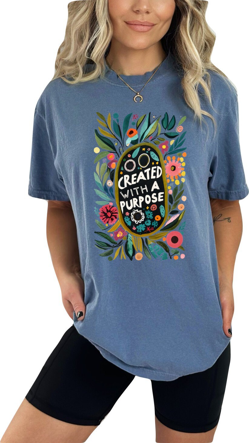 Mothers Day Shirt Christian Mother's Day Shirt Mothers Day TShirt Religious Mothers Day Gift Shirt Created with a Purpose Shirt