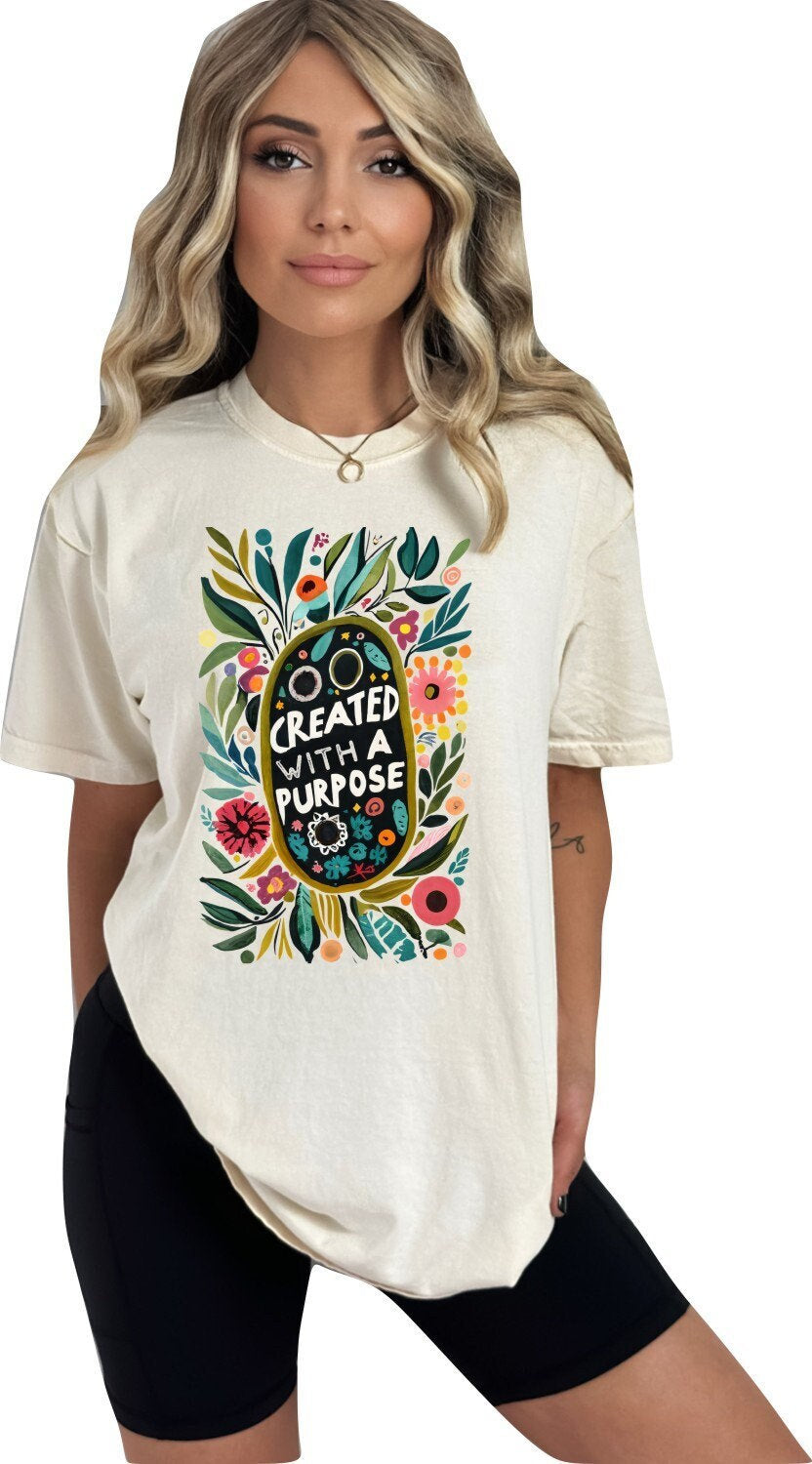 Mothers Day Shirt Christian Mother's Day Shirt Mothers Day TShirt Religious Mothers Day Gift Shirt Created with a Purpose Shirt