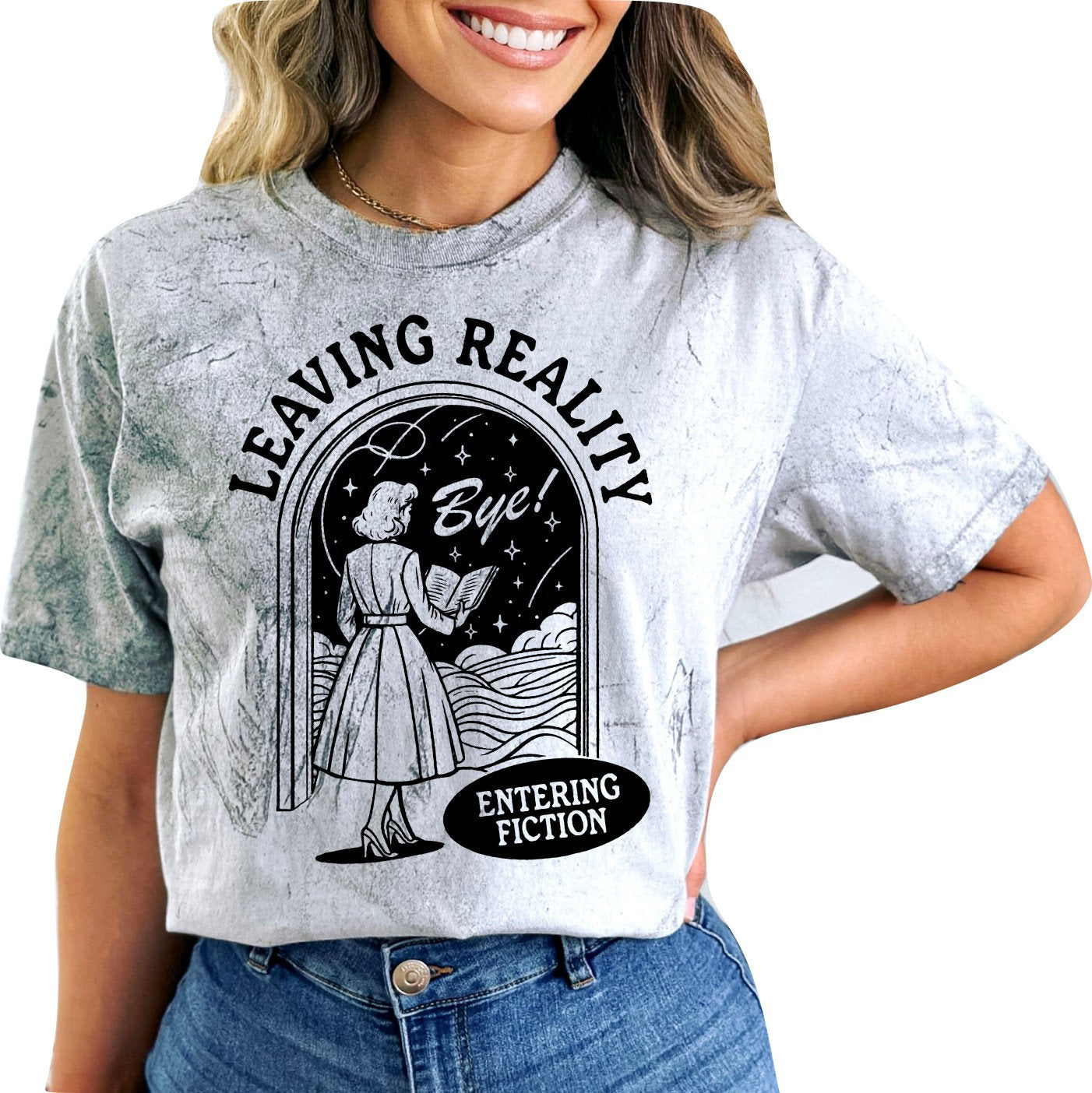 Book Shirt Leaving Reality Entering Fiction Bye TShirt Book Lover Shirt Book TShirt women Reading Shirts Book Club Shirt Comfort Colors