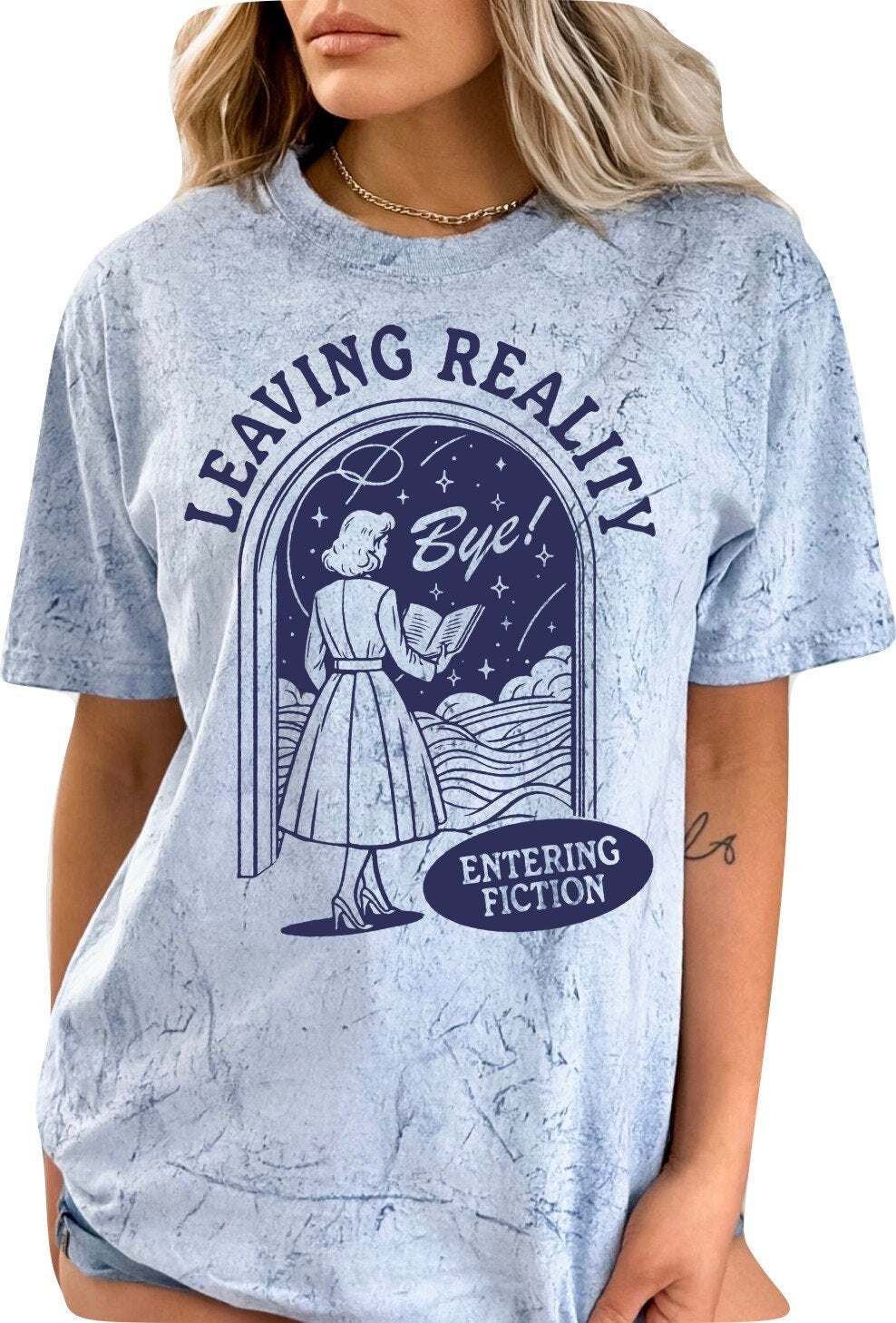 Book Shirt Leaving Reality Entering Fiction Bye TShirt Book Lover Shirt Book TShirt women Reading Shirts Book Club Shirt Comfort Colors