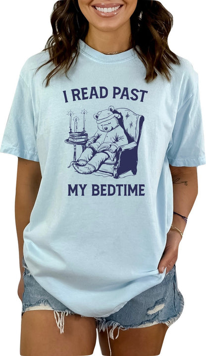 I Read Past My Bedtime Shirt Book Lover Shirt Book T-Shirt women Reading Shirts Book Club Shirt Comfort Colors