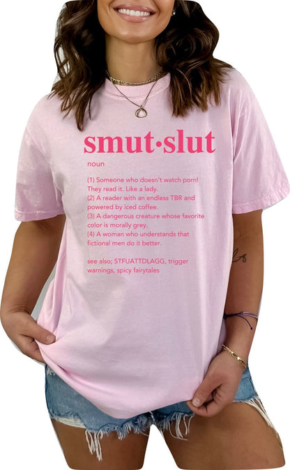 Book Shirt Smut Slut Definition Book TShirt Book Lover Shirt Book T Shirt women Reading Shirts Book Club Shirt Comfort Colors