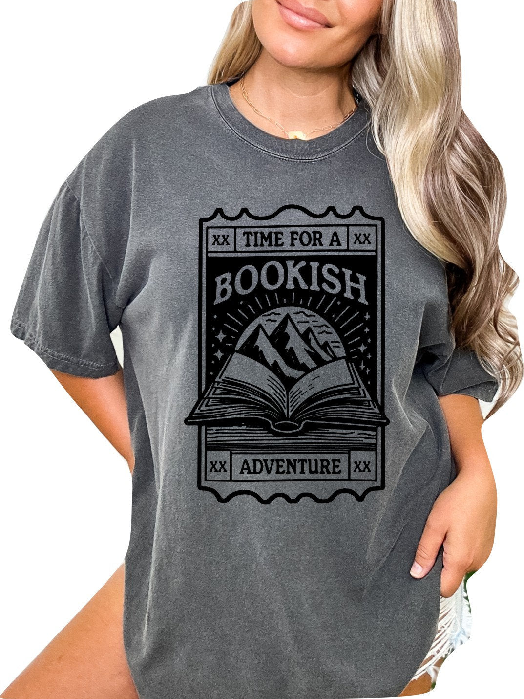 Book shirt Book Lover TShirt women Reading Shirts Book Club book shirt for women reading shirt Book gift Time for a bookish adventure Shirt