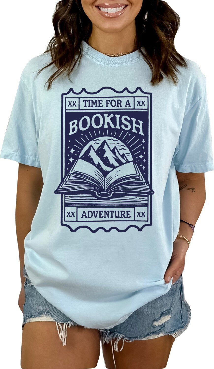 Book shirt Book Lover TShirt women Reading Shirts Book Club book shirt for women reading shirt Book gift Time for a bookish adventure Shirt