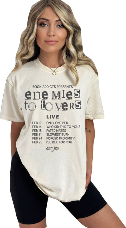 Book shirt Book Lover TShirt Women Reading Shirts Book Club Shirt book shirt for women reading shirt Book gift Enemies to Lovers Book Shirt