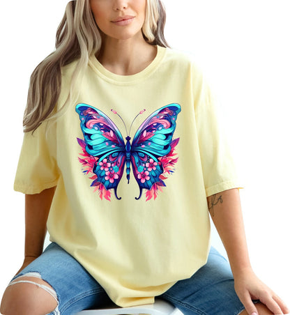 Butterfly Tshirt Summer Butterfly Shirt Garden Shirt Butterfly Lover Shirt Wild Butterflies Shirt Boho Butterfly Shirt Butterflies Shirt