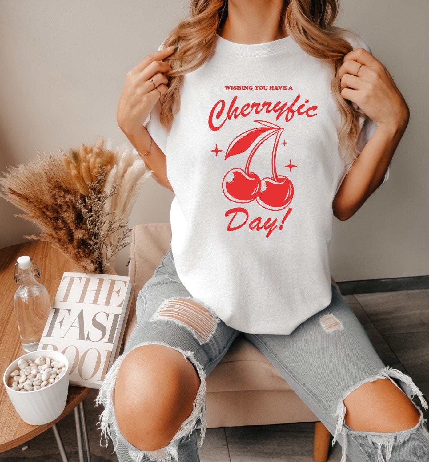 Wishing You Have a Cherryfic Day Shirt Funny TShirt Sarcastic T-Shirt Funny Shirt Retro Shirt Vintage Shirt