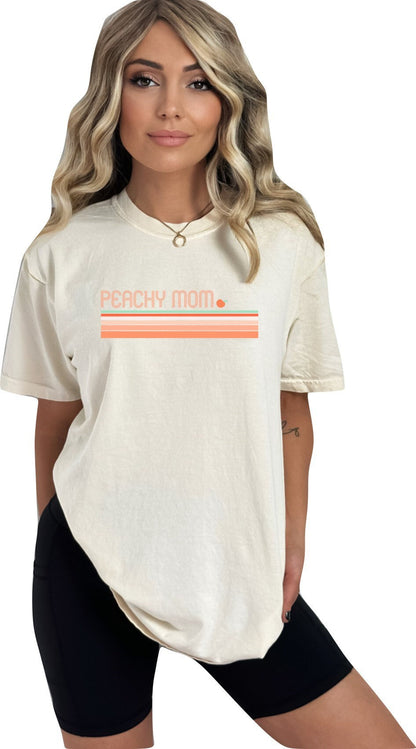 Peachy Mom Shirt Funny Mother's Day Shirt T-Shirt Funny Saying Shirt Funny Gifts Mom T-Shirt