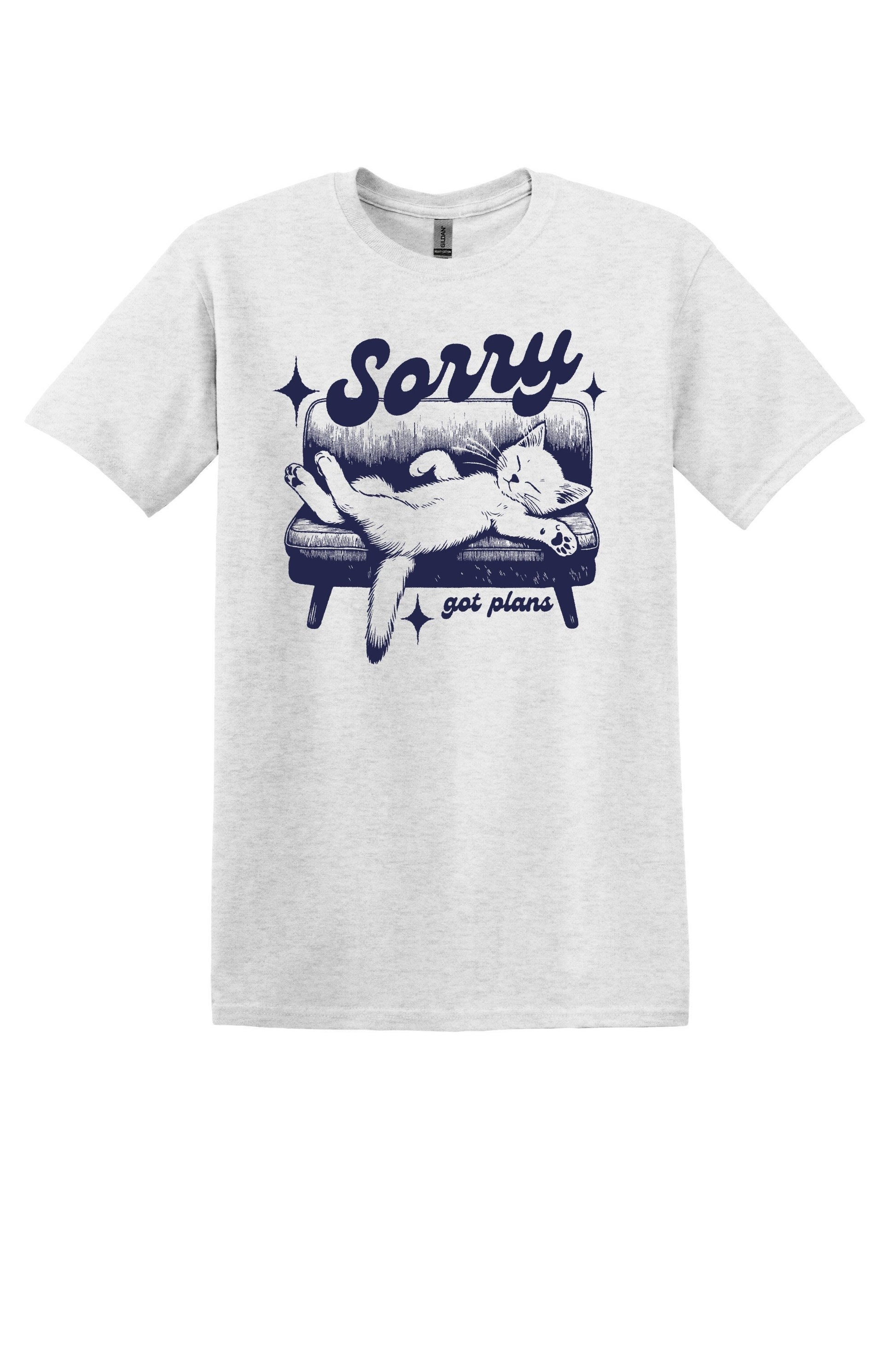 Sorry Got Plans Shirt Funny TShirt Sarcastic T-Shirt Funny Cat Shirt Retro Shirt Vintage Shirt Lazy Cat Shirt