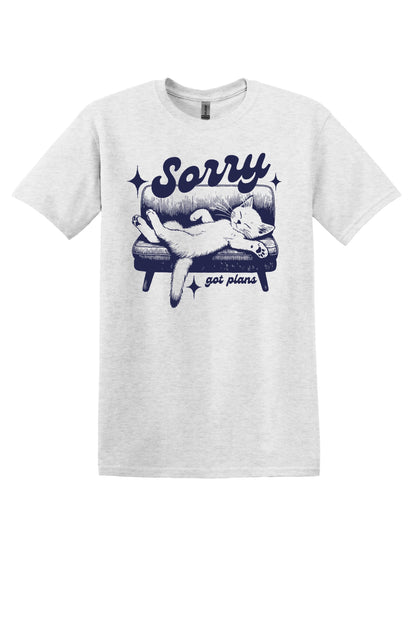 Sorry Got Plans Shirt Funny TShirt Sarcastic T-Shirt Funny Cat Shirt Retro Shirt Vintage Shirt Lazy Cat Shirt