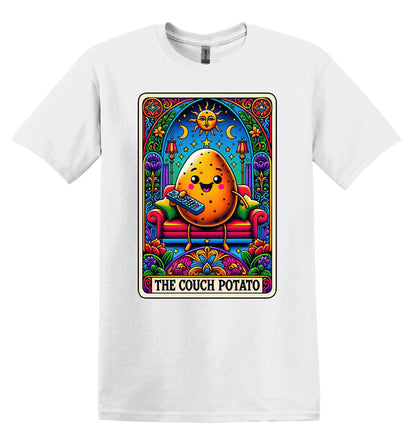 The Couch Potato Tarot Card Shirt Funny Shirt Unisex Shirt Joke Tshirt Trendy Shirt Fun Gifts Retro Potato shirt T-Shirt Gag Shirt Funny Tee