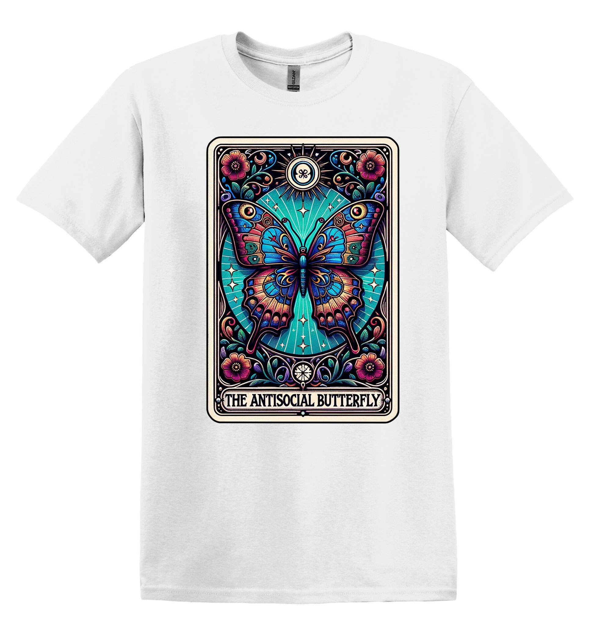 The Antisocial Butterfly Shirt Funny Gift Unisex Shirt Gift for Her Retro Tshirt Vintage Graphic Shirt Joke Shirt Funny Tarot Card Shirt