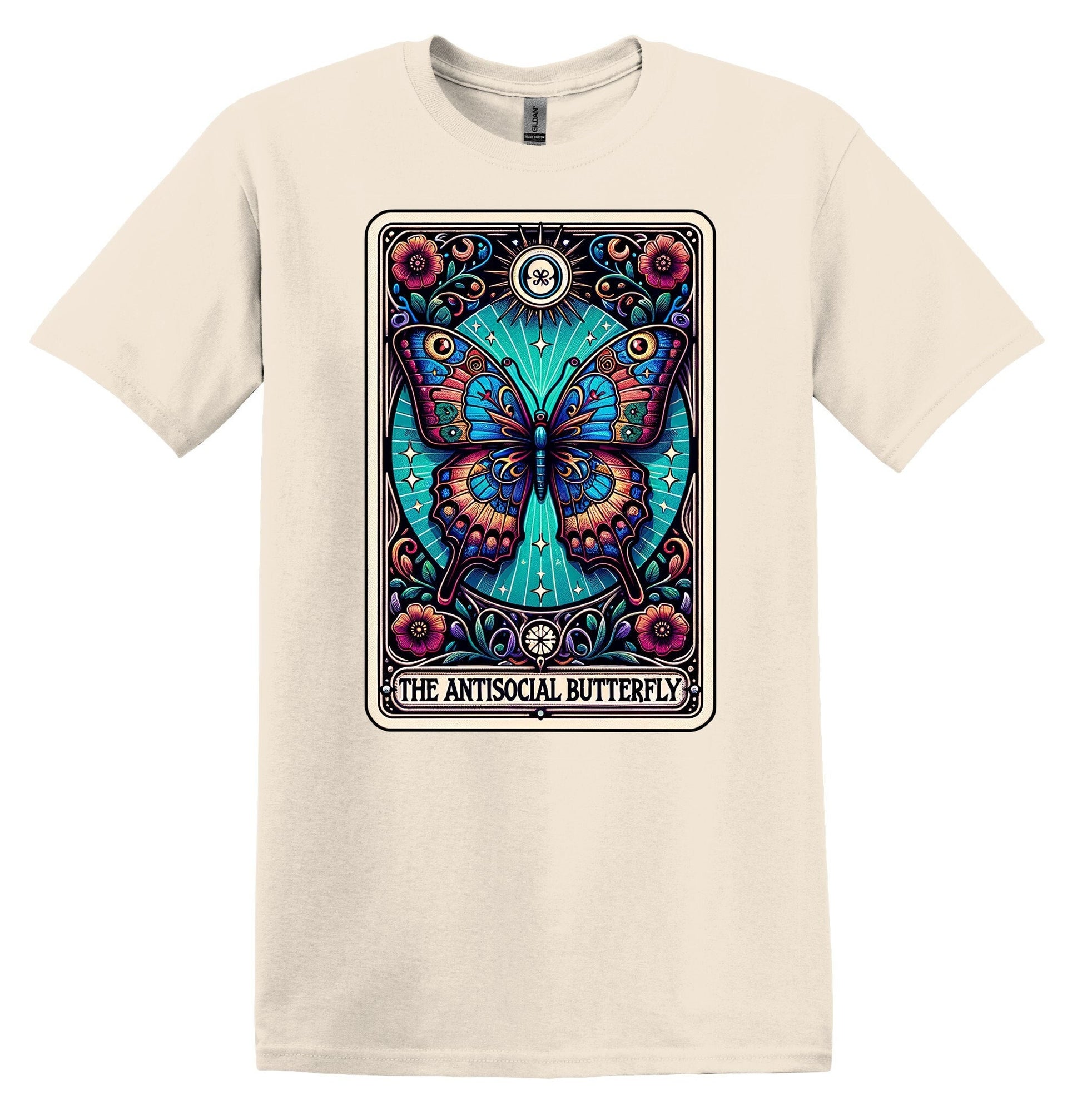 The Antisocial Butterfly Shirt Funny Gift Unisex Shirt Gift for Her Retro Tshirt Vintage Graphic Shirt Joke Shirt Funny Tarot Card Shirt