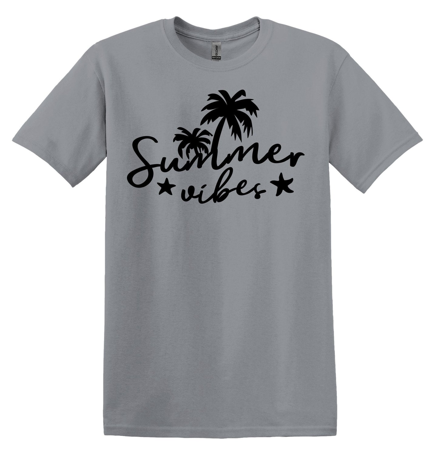 Summer Vibes Palm Tree Cute Summer Shirt Trendy Summer Tshirt Funny Adult TShirt Vintage Funny TShirt Nostalgia Shirt Relaxed Cotton Tee