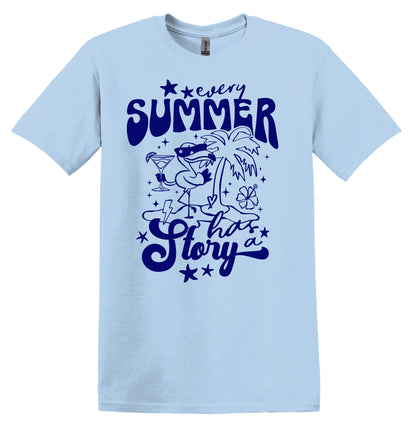 Every Summer has a Story Cute Summer Shirt Trendy Summer Tshirt Funny Adult TShirt Vintage Funny TShirt Nostalgia Shirt Relaxed Cotton Tee