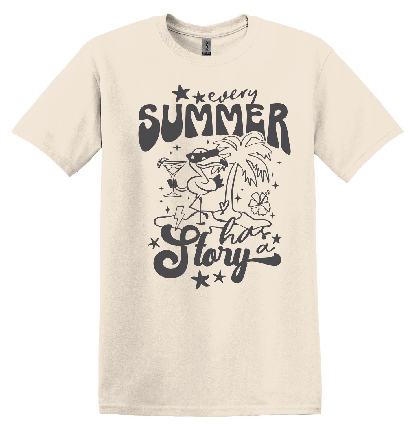 Every Summer has a Story Cute Summer Shirt Trendy Summer Tshirt Funny Adult TShirt Vintage Funny TShirt Nostalgia Shirt Relaxed Cotton Tee