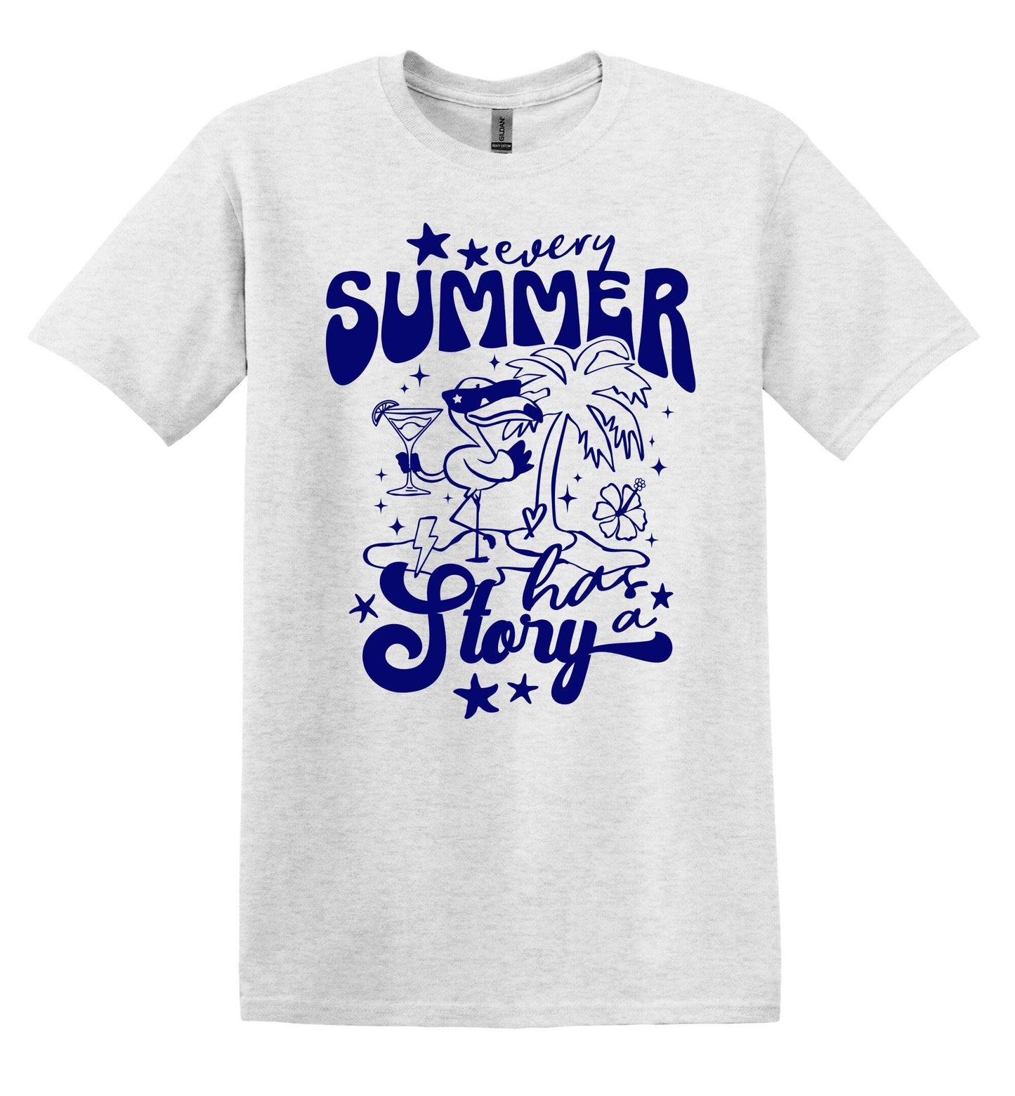 Every Summer has a Story Cute Summer Shirt Trendy Summer Tshirt Funny Adult TShirt Vintage Funny TShirt Nostalgia Shirt Relaxed Cotton Tee