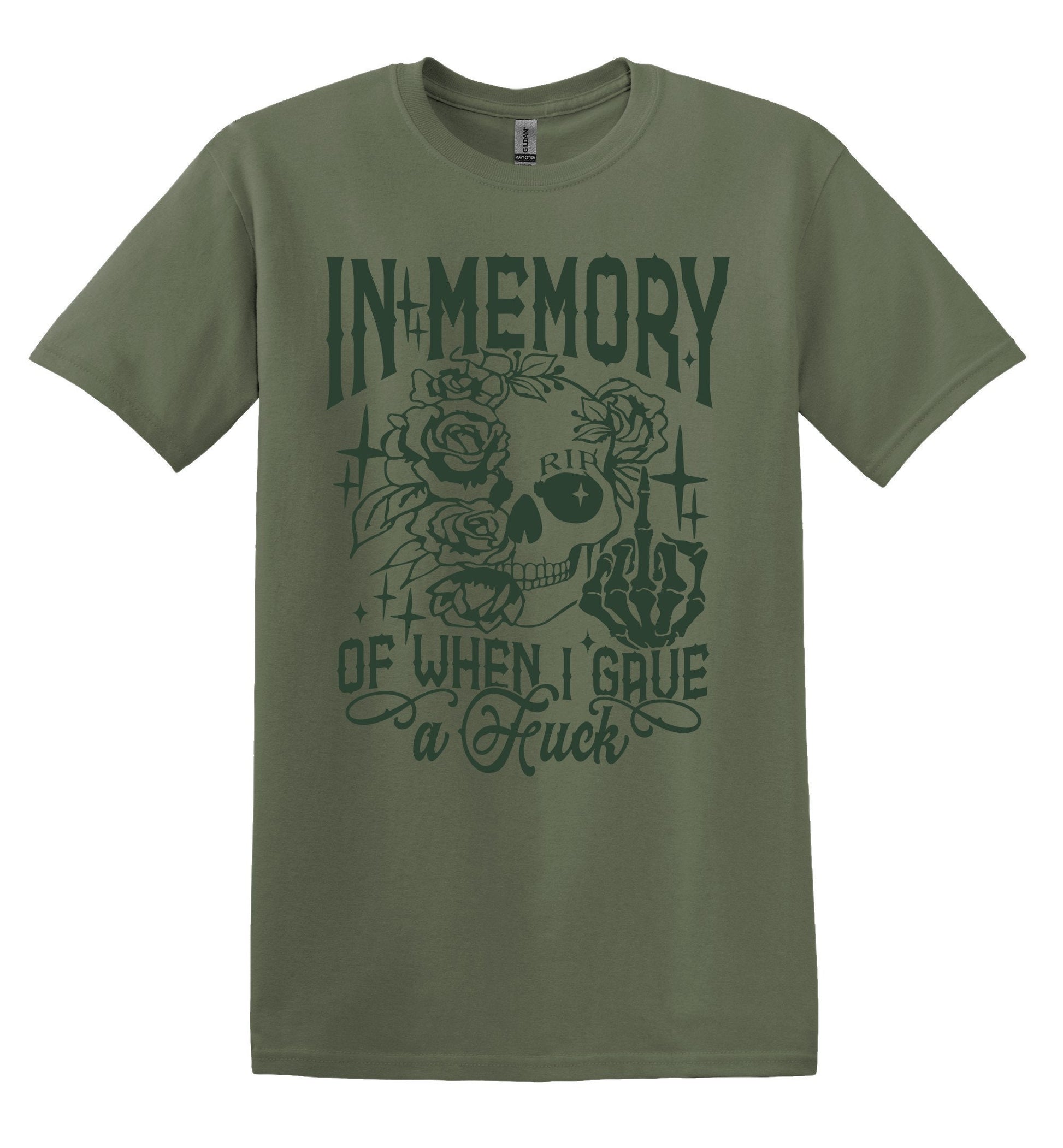 In Memory of When I Gave a F*ck T-shirt Graphic Shirt Funny Adult TShirt Vintage Funny TShirt Nostalgia T-Shirt Relaxed Cotton Tee T-Shirt