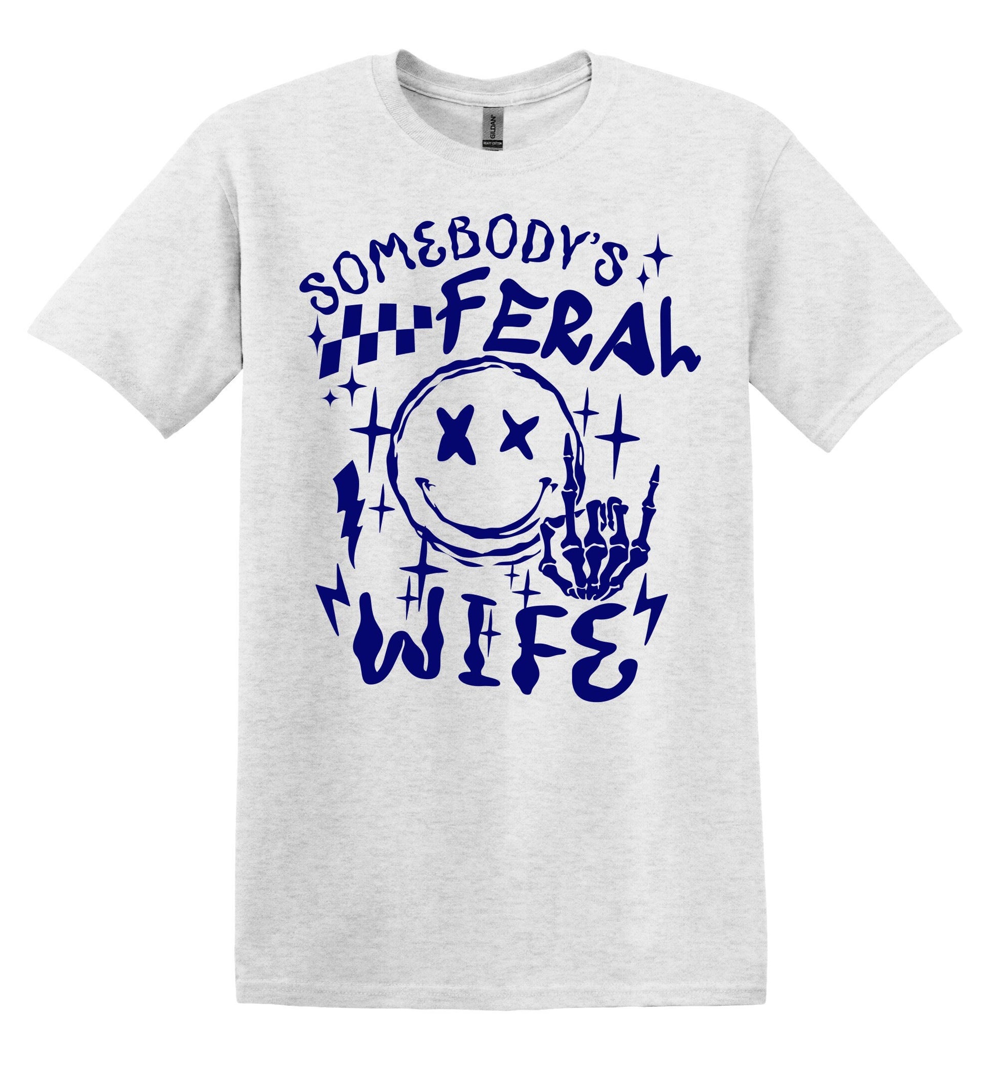 Somebody's Feral Wife Shirt Funny Adult TShirt Graphic Shirt Funny Adult TShirt Vintage Funny TShirt Nostalgia T-Shirt Relaxed Cotton Shirt