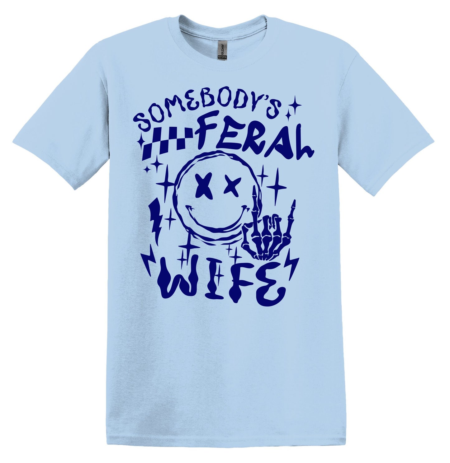 Somebody's Feral Wife Shirt Funny Adult TShirt Graphic Shirt Funny Adult TShirt Vintage Funny TShirt Nostalgia T-Shirt Relaxed Cotton Shirt